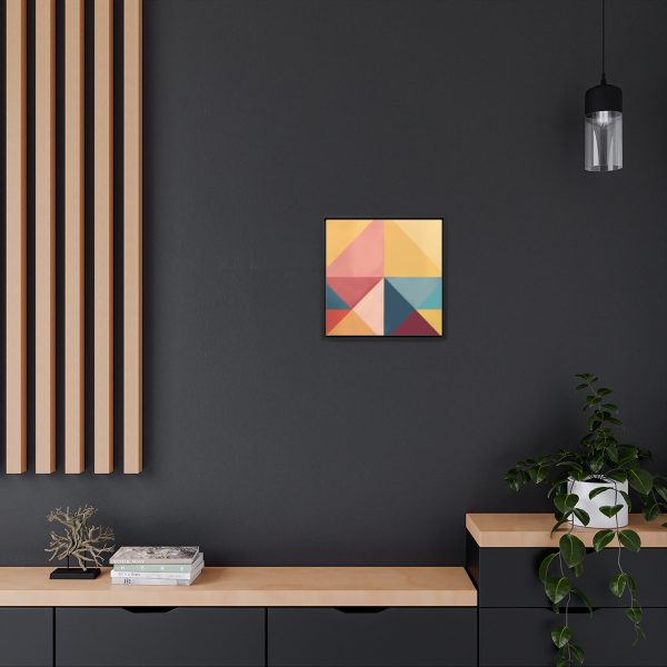 Soft Geometric Pyramid 03 - Gallery Canvas Wraps, Square Frame - Image 40