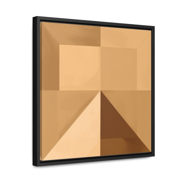 Soft Geometric Pyramid 01 in Honey Yellow Tone - Gallery Canvas Wraps, Square Frame - Image 37