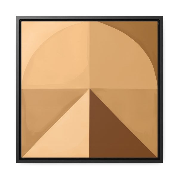 Soft Geometric Pyramid 02 in Honey Yellow Tone - Gallery Canvas Wraps, Square Frame - Image 36