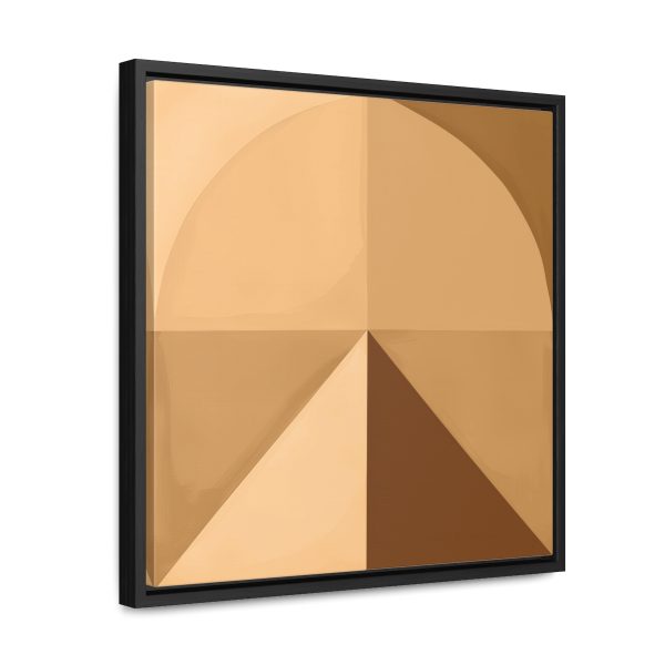 Soft Geometric Pyramid 02 in Honey Yellow Tone - Gallery Canvas Wraps, Square Frame - Image 37