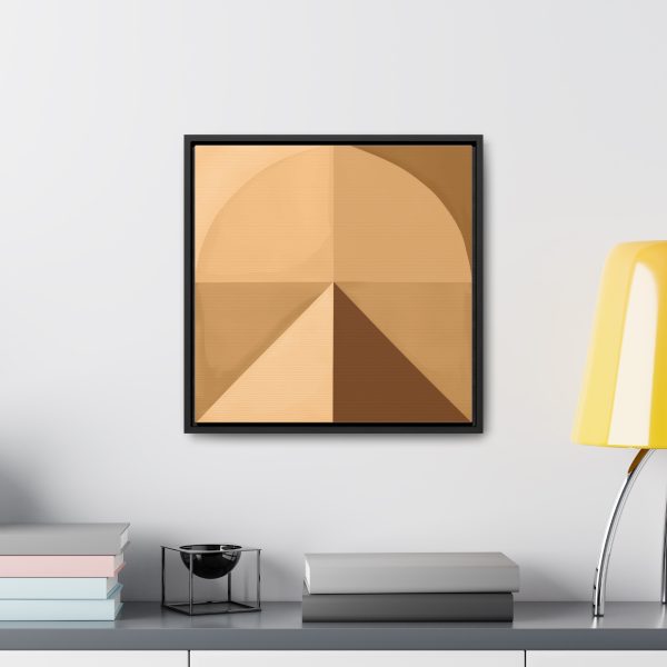 Soft Geometric Pyramid 02 in Honey Yellow Tone - Gallery Canvas Wraps, Square Frame - Image 39