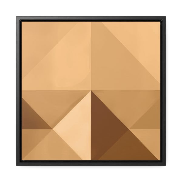 Soft Geometric Pyramid 03 in Honey Yellow Tone - Gallery Canvas Wraps, Square Frame - Image 36