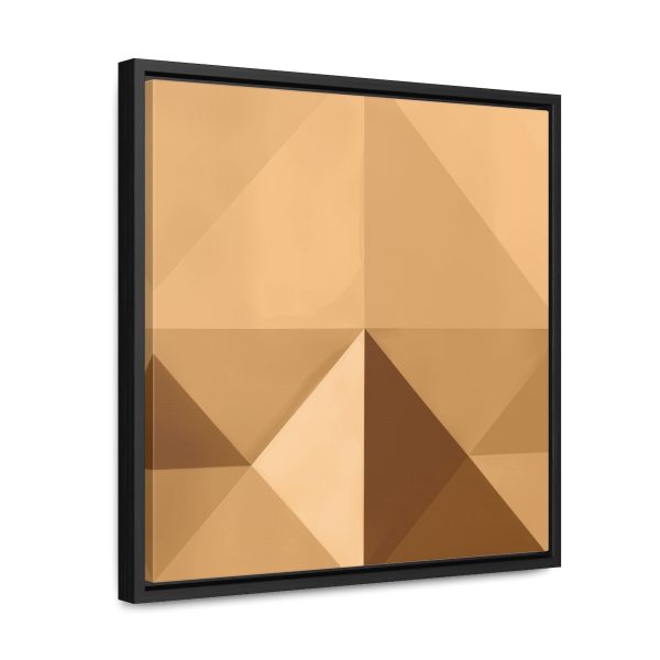 Soft Geometric Pyramid 03 in Honey Yellow Tone - Gallery Canvas Wraps, Square Frame - Image 37