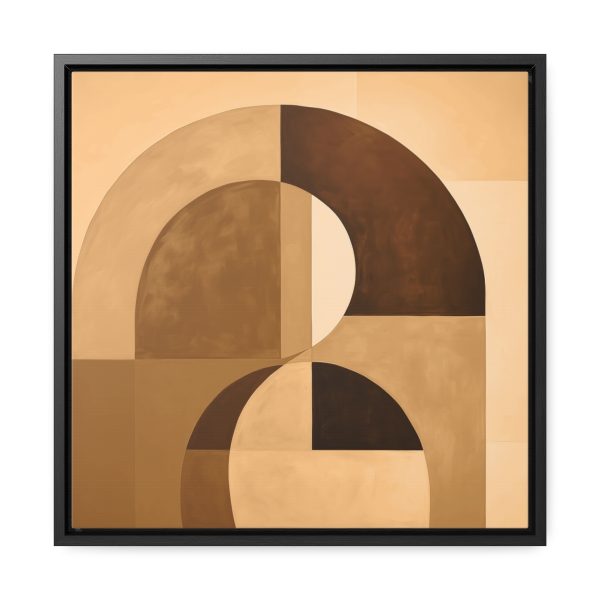 Soft Geometric Windows in Honey Yellow Tone - Gallery Canvas Wraps, Square Frame - Image 36