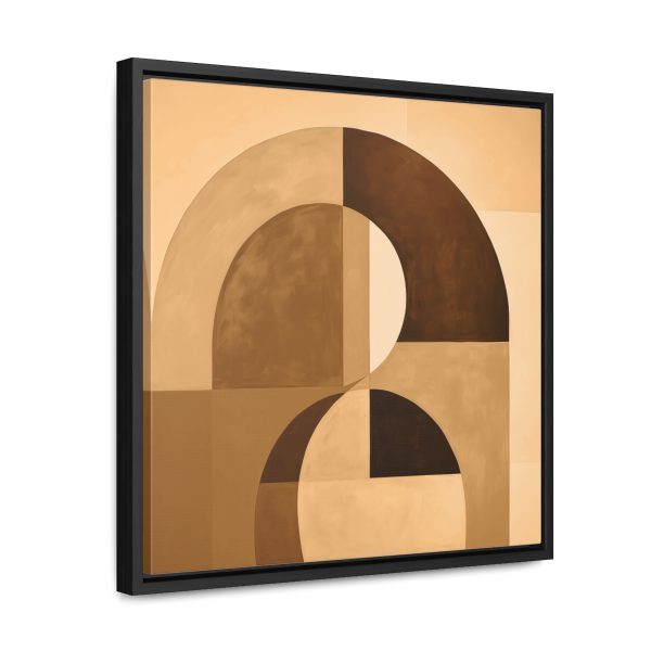 Soft Geometric Windows in Honey Yellow Tone - Gallery Canvas Wraps, Square Frame - Image 37