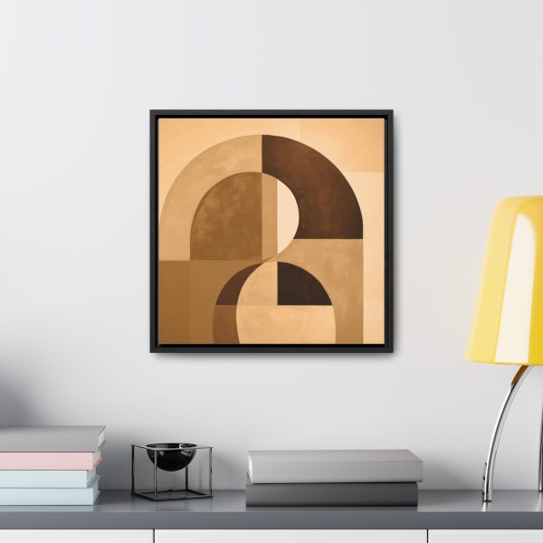 Soft Geometric Windows in Honey Yellow Tone - Gallery Canvas Wraps, Square Frame - Image 39