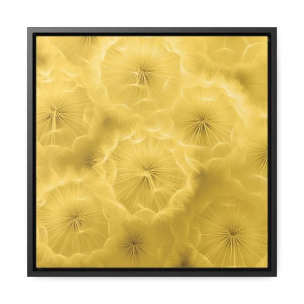 Dandelion Down Motif in Super Lemon Tone - Gallery Canvas Wraps, Square Frame - Image 36