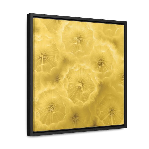 Dandelion Down Motif in Super Lemon Tone - Gallery Canvas Wraps, Square Frame - Image 37