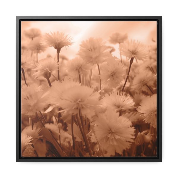 Fuzzy Dandelion Fantasy in Peach Fuzz Tone - Gallery Canvas Wraps, Square Frame - Image 36