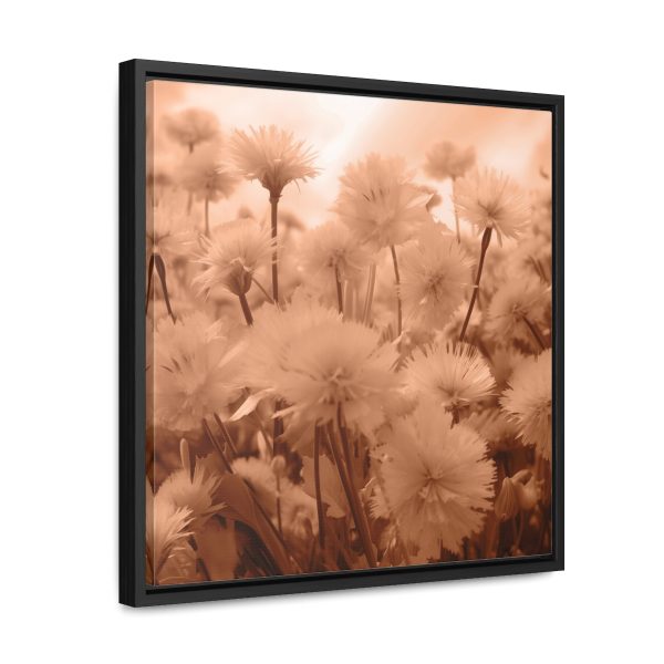 Fuzzy Dandelion Fantasy in Peach Fuzz Tone - Gallery Canvas Wraps, Square Frame - Image 37