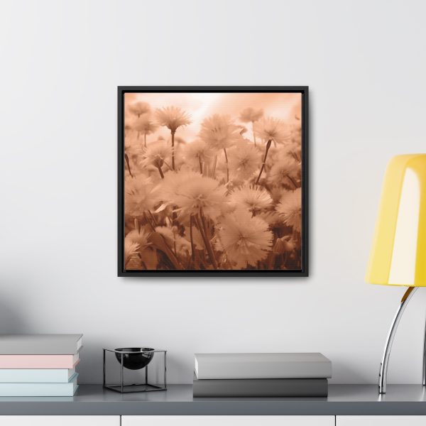 Fuzzy Dandelion Fantasy in Peach Fuzz Tone - Gallery Canvas Wraps, Square Frame - Image 39