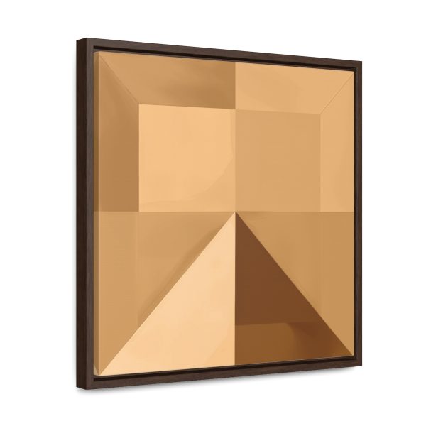 Soft Geometric Pyramid 01 in Honey Yellow Tone - Gallery Canvas Wraps, Square Frame - Image 42