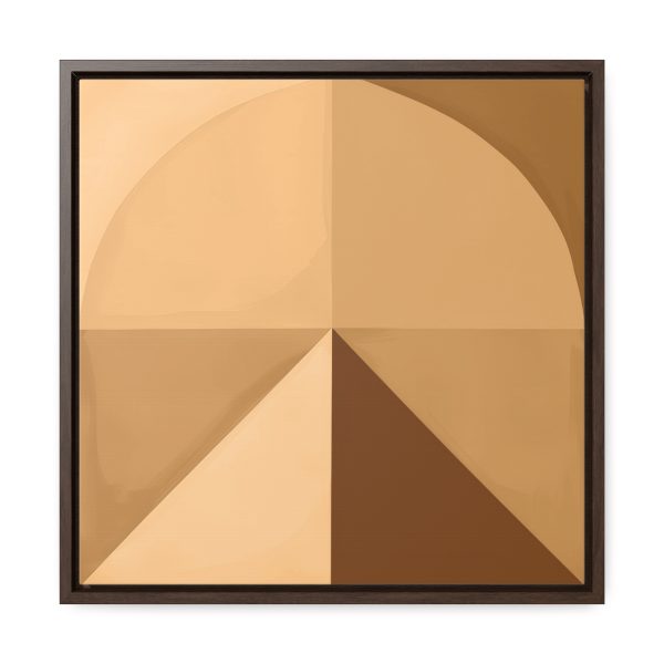 Soft Geometric Pyramid 02 in Honey Yellow Tone - Gallery Canvas Wraps, Square Frame - Image 41