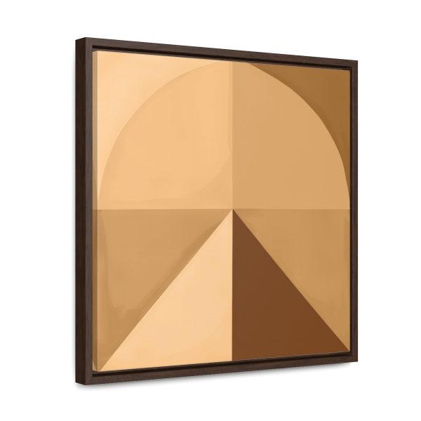 Soft Geometric Pyramid 02 in Honey Yellow Tone - Gallery Canvas Wraps, Square Frame - Image 42