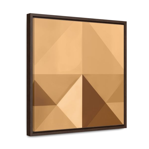 Soft Geometric Pyramid 03 in Honey Yellow Tone - Gallery Canvas Wraps, Square Frame - Image 42