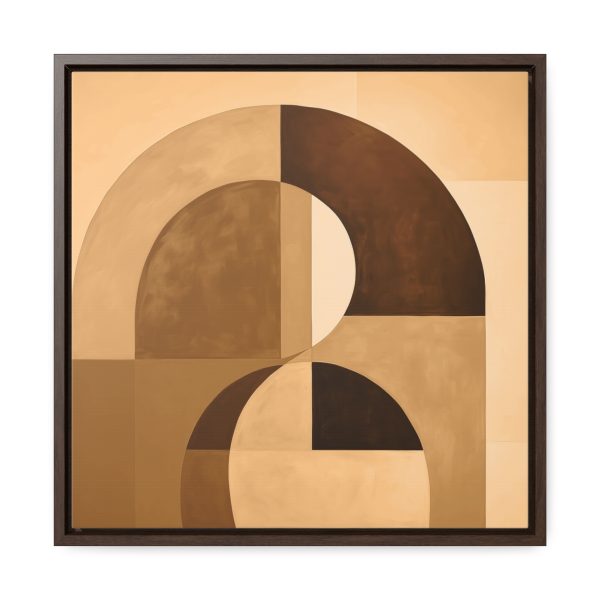 Soft Geometric Windows in Honey Yellow Tone - Gallery Canvas Wraps, Square Frame - Image 41