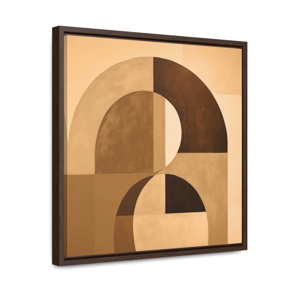 Soft Geometric Windows in Honey Yellow Tone - Gallery Canvas Wraps, Square Frame - Image 42