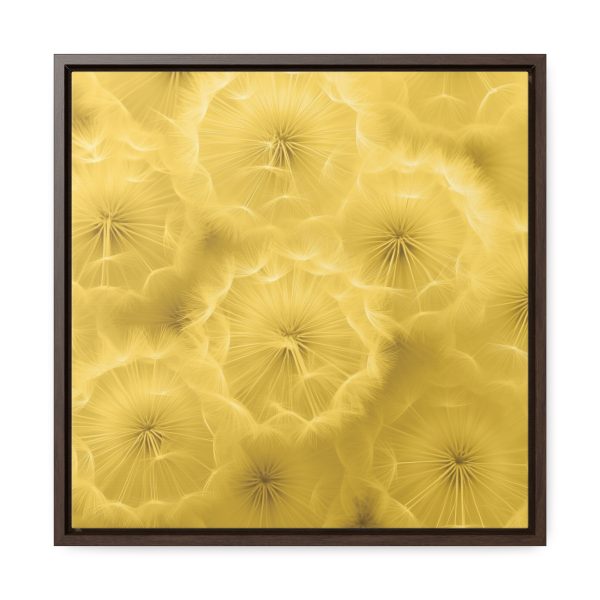 Dandelion Down Motif in Super Lemon Tone - Gallery Canvas Wraps, Square Frame - Image 41