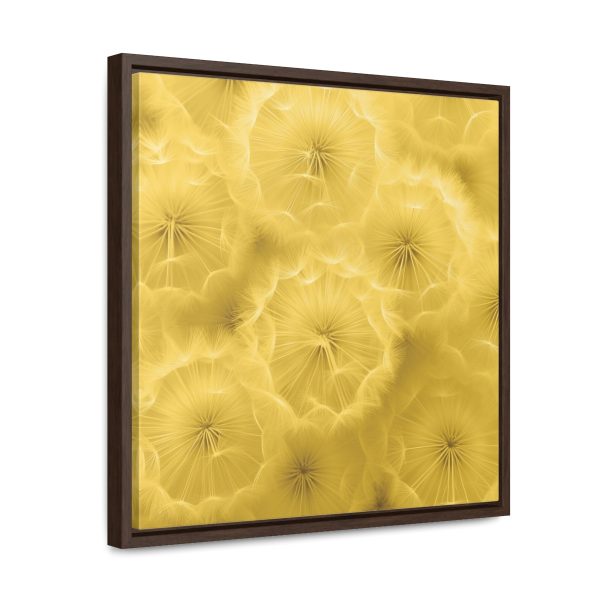 Dandelion Down Motif in Super Lemon Tone - Gallery Canvas Wraps, Square Frame - Image 42