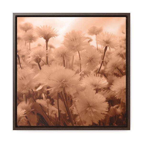 Fuzzy Dandelion Fantasy in Peach Fuzz Tone - Gallery Canvas Wraps, Square Frame - Image 41