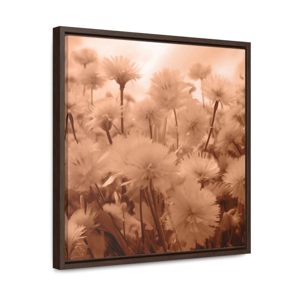 Fuzzy Dandelion Fantasy in Peach Fuzz Tone - Gallery Canvas Wraps, Square Frame - Image 42