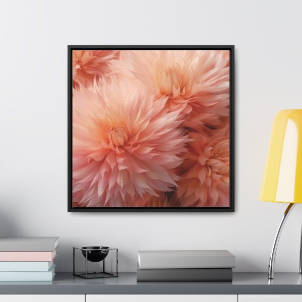 Lovely Fuzzy Buds in Peach 01 - Gallery Canvas Wraps, Square Frame - Image 49