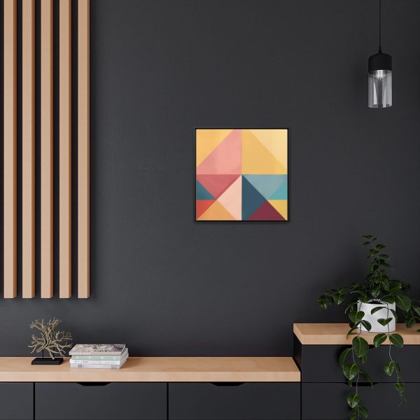 Soft Geometric Pyramid 03 - Gallery Canvas Wraps, Square Frame - Image 50