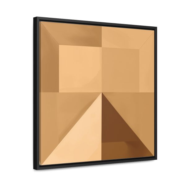 Soft Geometric Pyramid 01 in Honey Yellow Tone - Gallery Canvas Wraps, Square Frame - Image 47