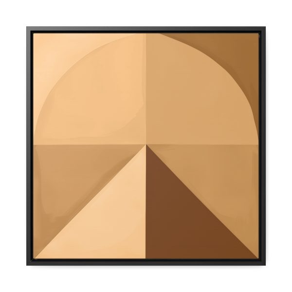 Soft Geometric Pyramid 02 in Honey Yellow Tone - Gallery Canvas Wraps, Square Frame - Image 46