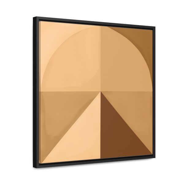 Soft Geometric Pyramid 02 in Honey Yellow Tone - Gallery Canvas Wraps, Square Frame - Image 47