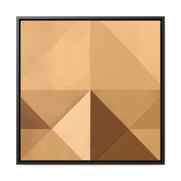 Soft Geometric Pyramid 03 in Honey Yellow Tone - Gallery Canvas Wraps, Square Frame - Image 46