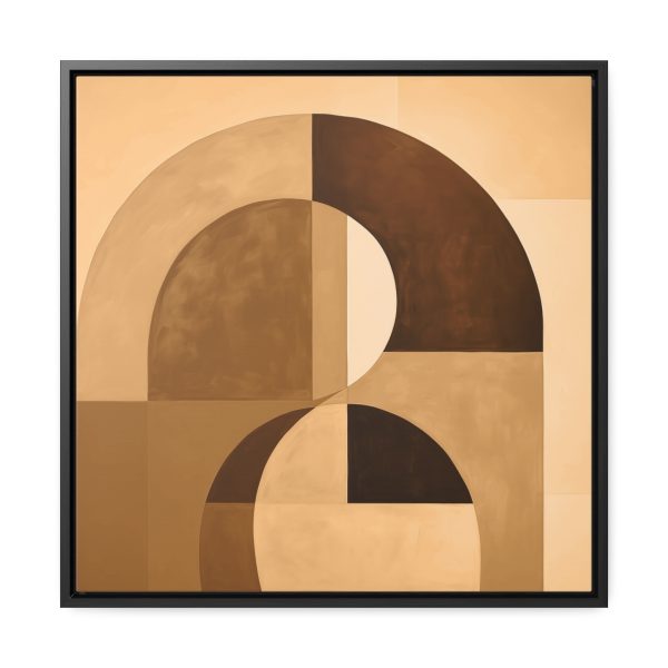 Soft Geometric Windows in Honey Yellow Tone - Gallery Canvas Wraps, Square Frame - Image 46