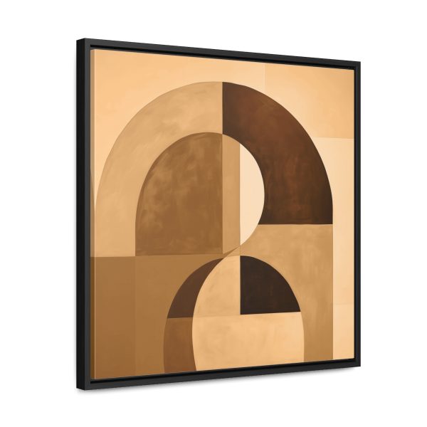 Soft Geometric Windows in Honey Yellow Tone - Gallery Canvas Wraps, Square Frame - Image 47