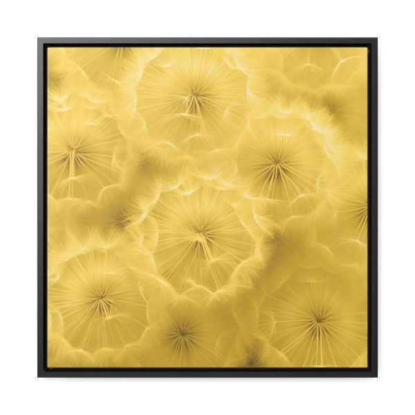 Dandelion Down Motif in Super Lemon Tone - Gallery Canvas Wraps, Square Frame - Image 46