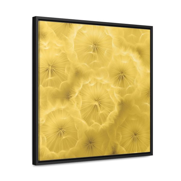 Dandelion Down Motif in Super Lemon Tone - Gallery Canvas Wraps, Square Frame - Image 47