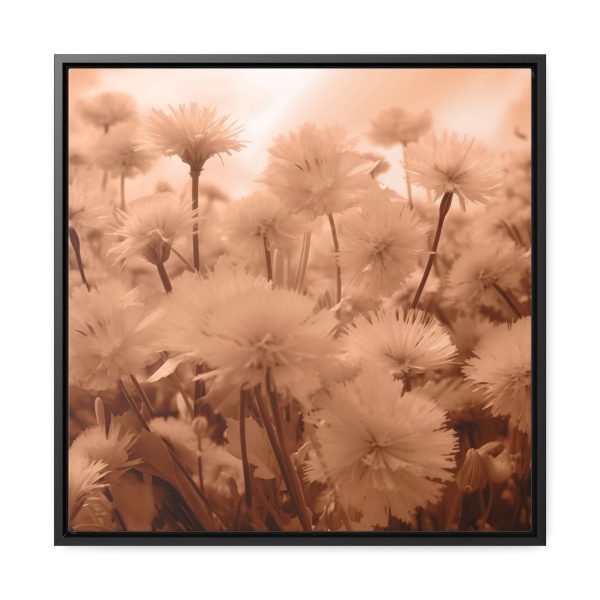 Fuzzy Dandelion Fantasy in Peach Fuzz Tone - Gallery Canvas Wraps, Square Frame - Image 46