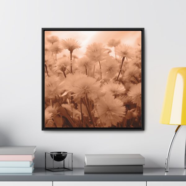 Fuzzy Dandelion Fantasy in Peach Fuzz Tone - Gallery Canvas Wraps, Square Frame - Image 49