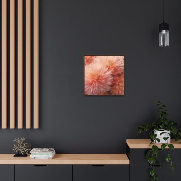 Lovely Fuzzy Buds in Peach 01 - Gallery Canvas Wraps, Square Frame - Image 55