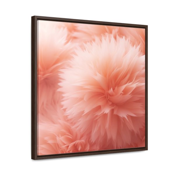 Lovely Fuzzy Buds in Peach 03 - Gallery Canvas Wraps, Square Frame - Image 52