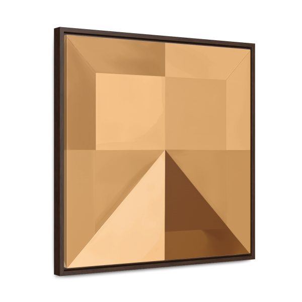 Soft Geometric Pyramid 01 in Honey Yellow Tone - Gallery Canvas Wraps, Square Frame - Image 52