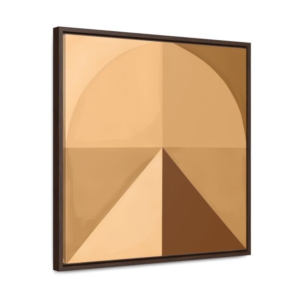 Soft Geometric Pyramid 02 in Honey Yellow Tone - Gallery Canvas Wraps, Square Frame - Image 52