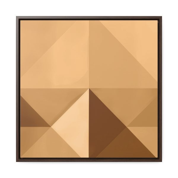 Soft Geometric Pyramid 03 in Honey Yellow Tone - Gallery Canvas Wraps, Square Frame - Image 51