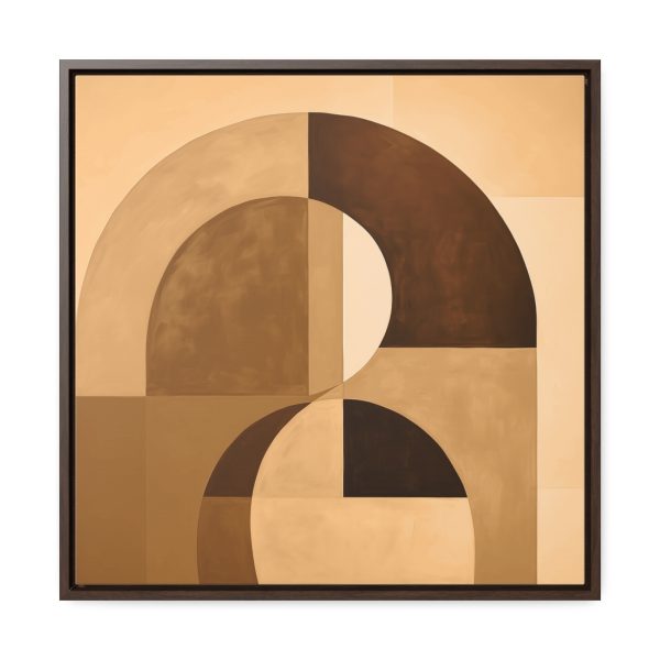 Soft Geometric Windows in Honey Yellow Tone - Gallery Canvas Wraps, Square Frame - Image 51