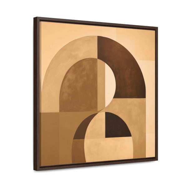 Soft Geometric Windows in Honey Yellow Tone - Gallery Canvas Wraps, Square Frame - Image 52