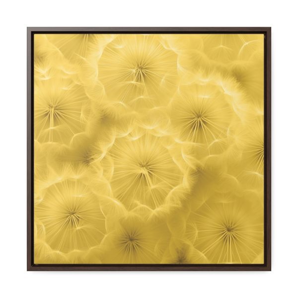 Dandelion Down Motif in Super Lemon Tone - Gallery Canvas Wraps, Square Frame - Image 51