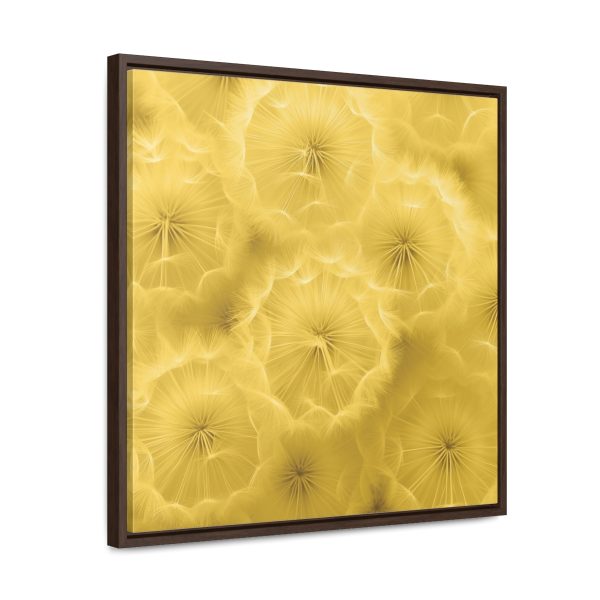 Dandelion Down Motif in Super Lemon Tone - Gallery Canvas Wraps, Square Frame - Image 52