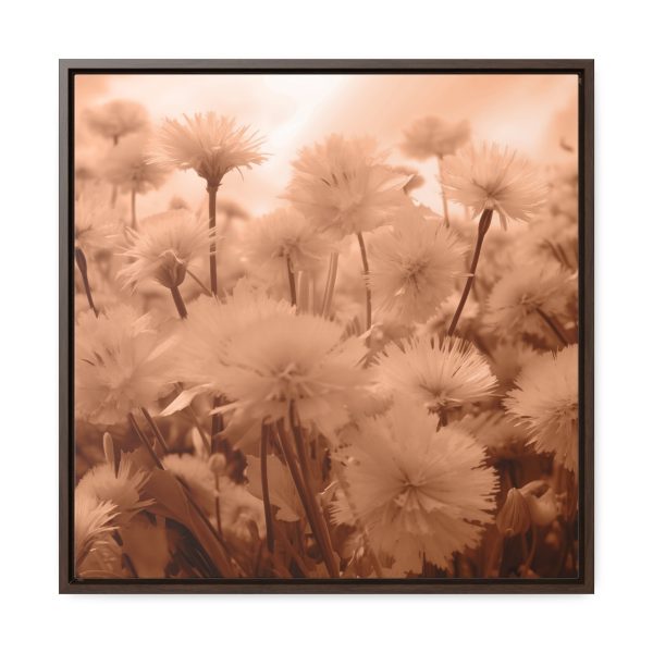 Fuzzy Dandelion Fantasy in Peach Fuzz Tone - Gallery Canvas Wraps, Square Frame - Image 51