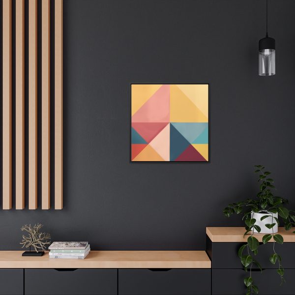 Soft Geometric Pyramid 03 - Gallery Canvas Wraps, Square Frame - Image 60