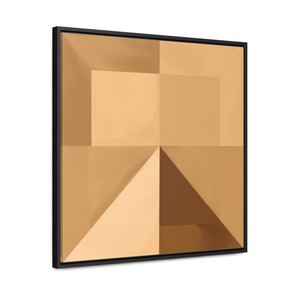 Soft Geometric Pyramid 01 in Honey Yellow Tone - Gallery Canvas Wraps, Square Frame - Image 57