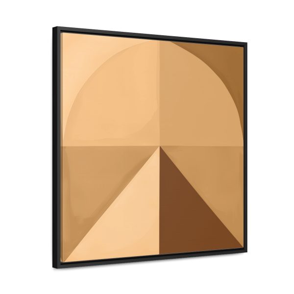 Soft Geometric Pyramid 02 in Honey Yellow Tone - Gallery Canvas Wraps, Square Frame - Image 57